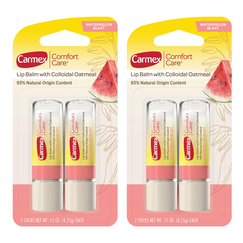 Carmex Comfort Care Watermelon Blast lip balm stick – refreshing flavor close-up