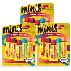 Carmex Daily Care Minis Strawberry lip balm tube with SPF 15 for daily lip protection.