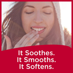 Close-up of Carmex minis showing water resistance up to 80 minutes for outdoor activities.