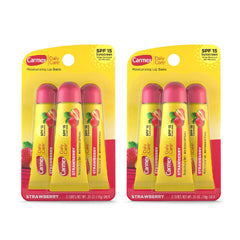 Carmex Daily Care SPF 15 strawberry lip balm tubes ready for daily protection