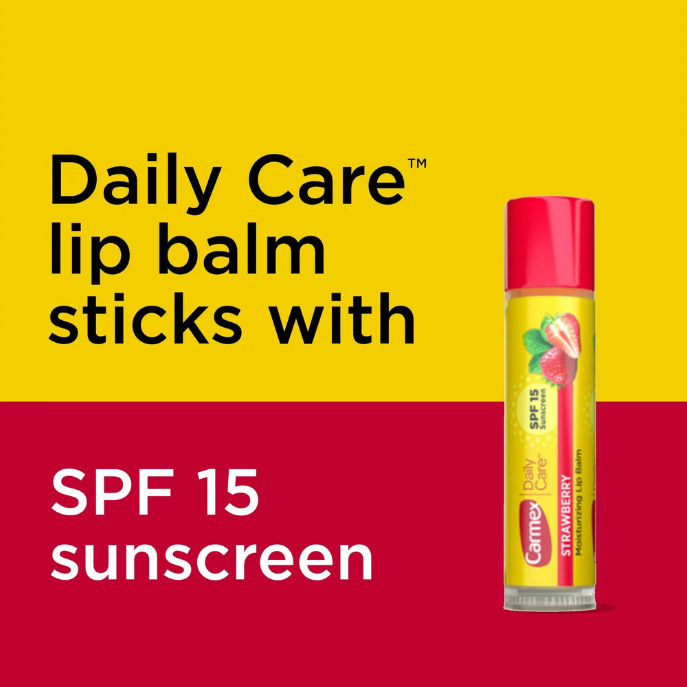Carmex Daily Care SPF15 Cherry stick ready for on-the-go lip moisture.