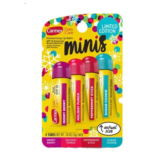 Carmex Merry Berry mini tube with SPF 15 for everyday lip moisture on the go