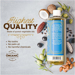 Carolina Castile Soap Gin & Juniper foam emphasizes rich lather without drying.