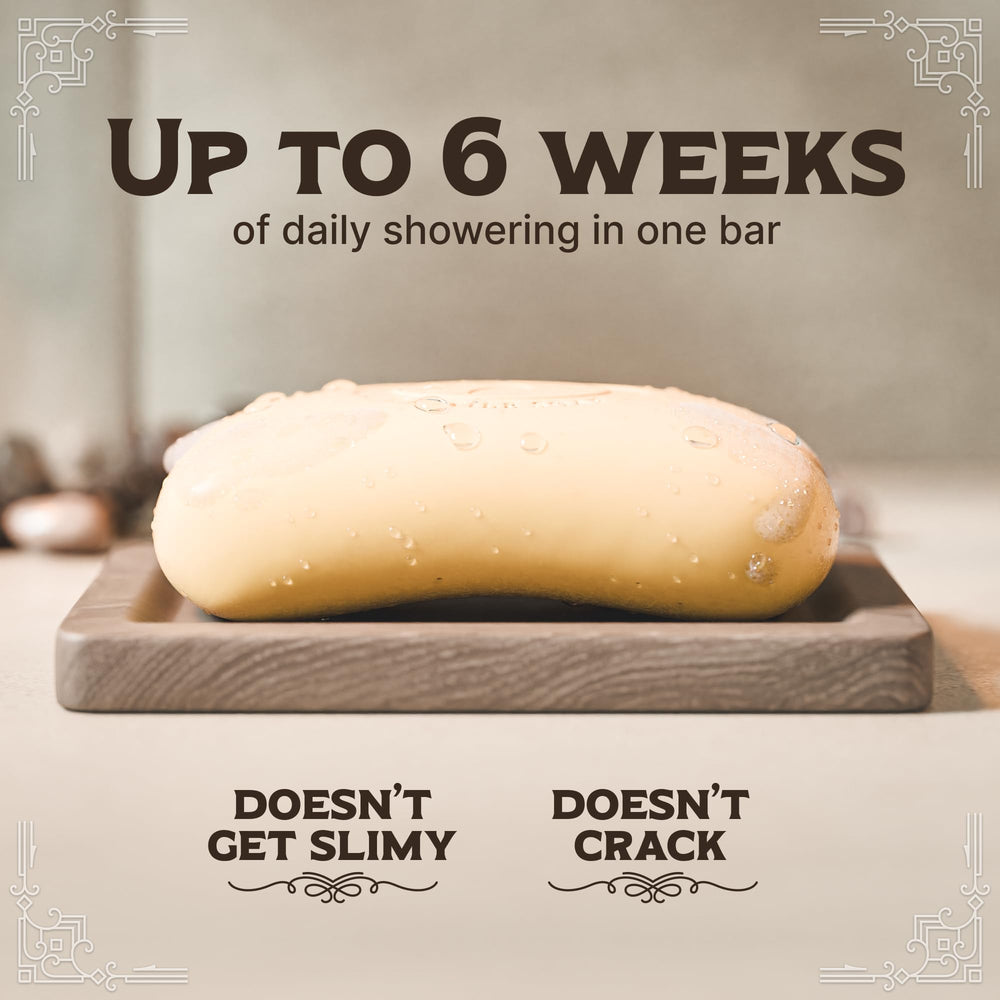 Cocoa butter in Carolina Castile Soap provides creamy, non-drying skin care