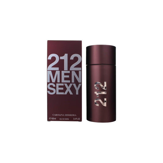 Carolina Herrera 212 Sexy Men bottle close-up for confident daytime wear.