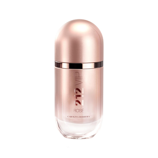 Carolina Herrera 212 VIP Rosé bottle showcases a chic champagne-inspired presentation for daytime celebrations.