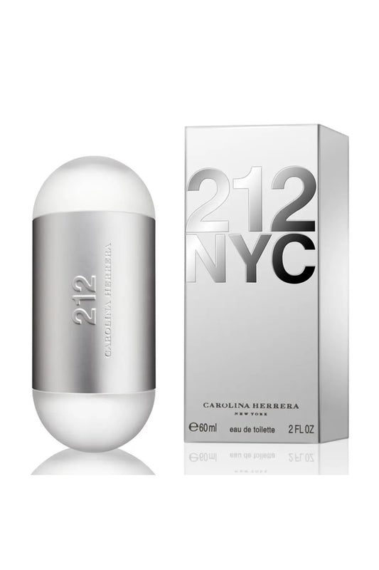 Carolina Herrera 212 NYC EDT bottle for home use with dual-chamber design.