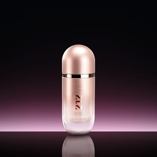 Carolina Herrera 212 VIP Rosé champagne glow and pink accents evoke celebratory style.