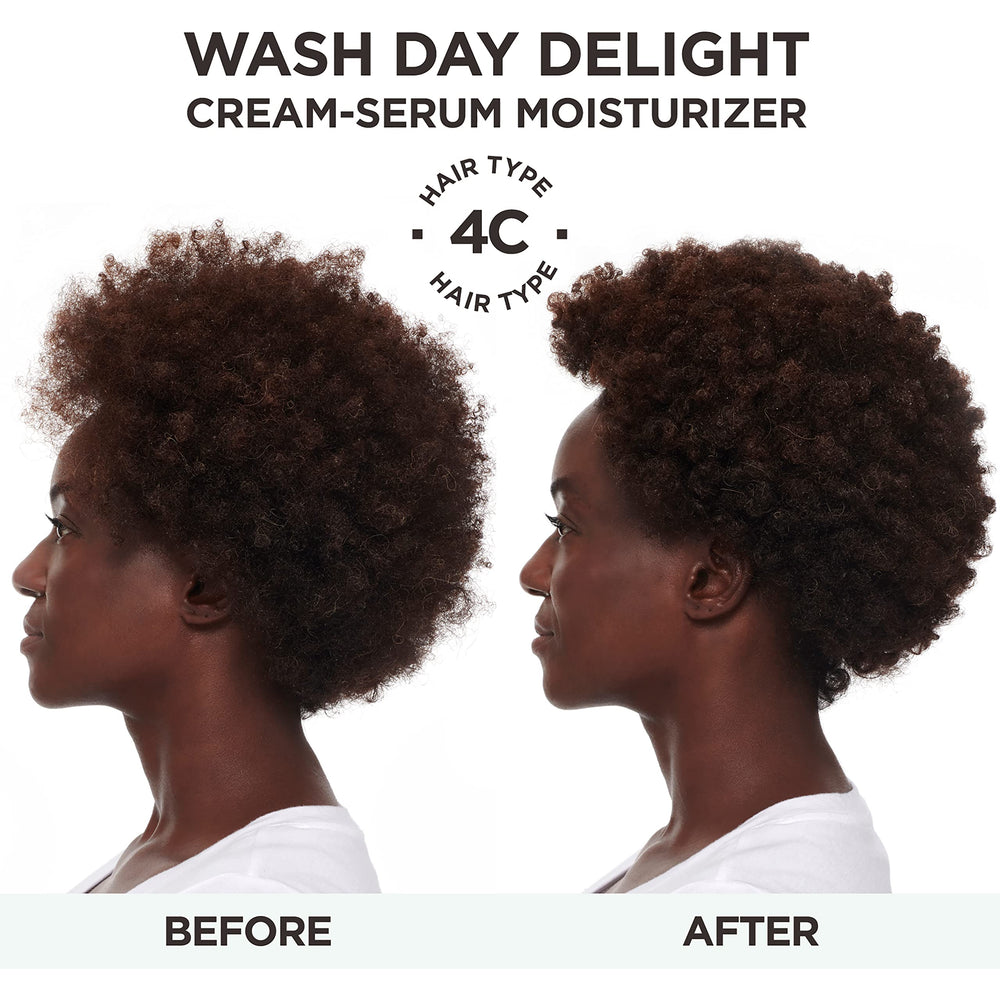 After-use hair looks soft and shiny with Wash Day Delight