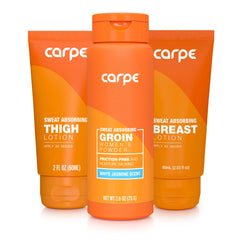 Carpe breast sweat absorption lotion applies clear and helps prevent stains on clothing