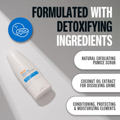 Carpe Exfoliating Scrub for underarms promotes clean, dry feel after use.
