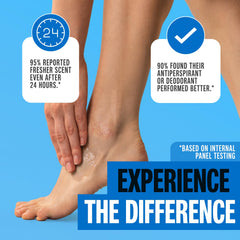 Carpe foot scrub dual-action foaming texture prepares feet for cleansing
