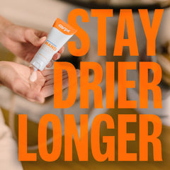 Carpe Sweat Absorbing Hand Lotion quick-drying formula emphasizes everyday usability.