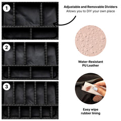 Carrywell adjustable dividers cosmetic storage adapts to different products