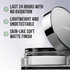 CARSLAN 1.0 ultra-fine 9-micron texture visible for seamless blending on skin.