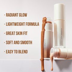 CARSLAN 3D Liquid Highlighter Champagne Gold blend yields a seamless glow.