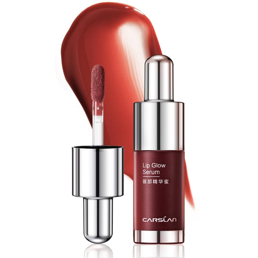CARSLAN Hydrating Lip Gloss Serum bottle shows moisture and a glassy finish