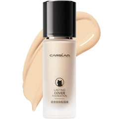 CARSLAN Lasting Cover Foundation swatch demonstrates 24h wear and matte finish