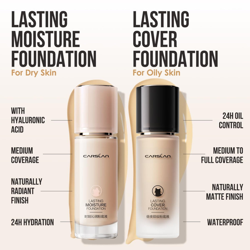 CARSLAN oil-control formula helps oily skin stay mattified throughout the day.