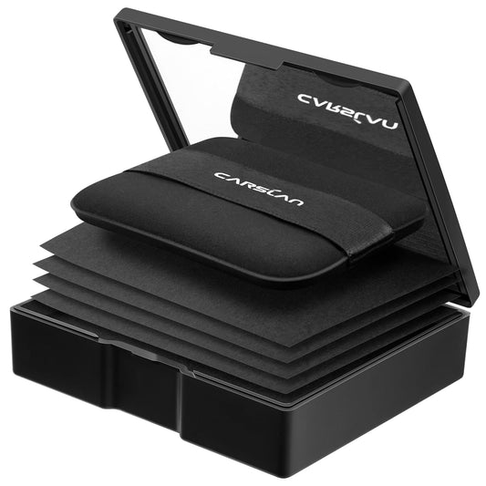 CARSLAN blotting paper with powder delivers natural matte finish for oil control on the go