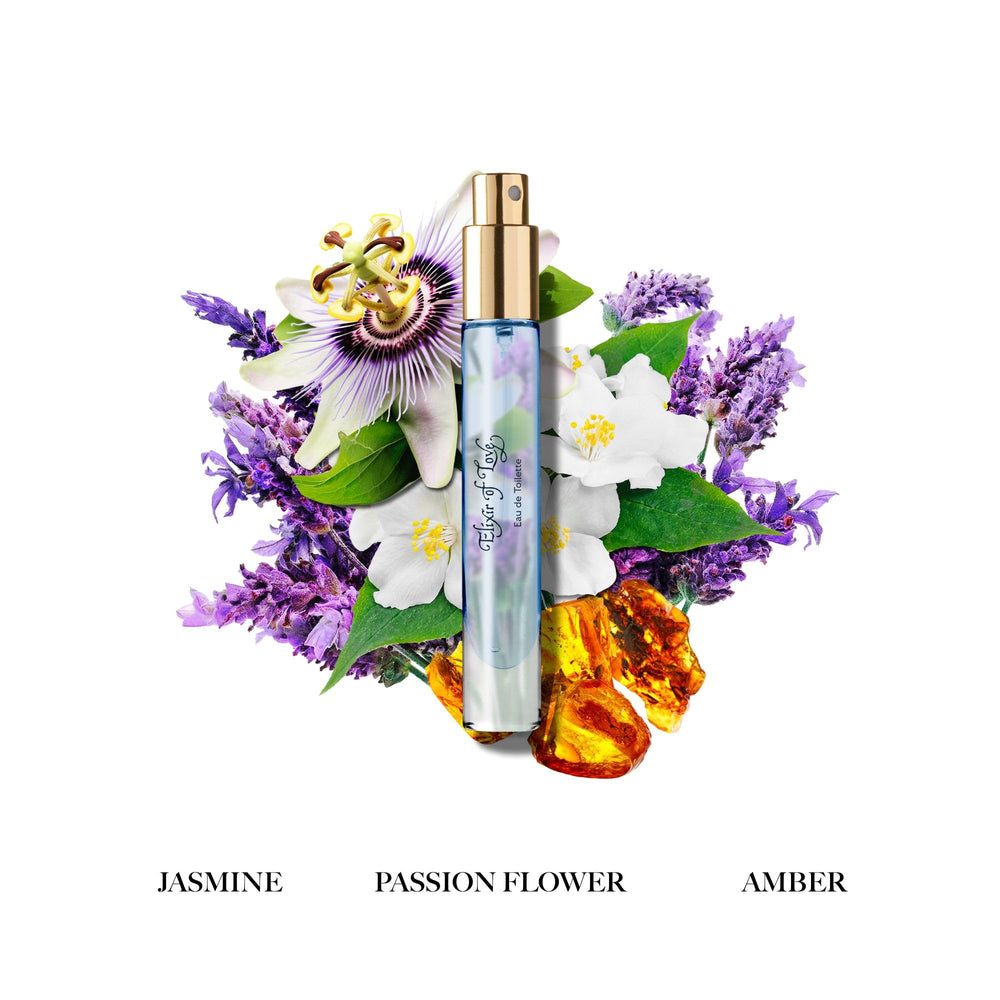 Caswell-Massey Elixir of Love travel-size vial, easy to carry for spontaneous fragrance moments.