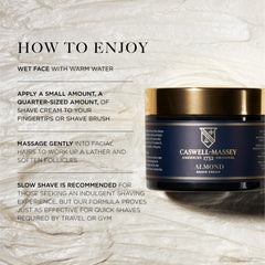 Caswell-Massey Heritage Almond Shave Cream fragrance note highlights almond and tonka aroma.