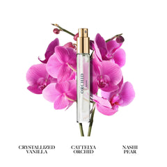 Caswell-Massey Orchid Perfume Spray cap signaling premium travel-friendly luxury