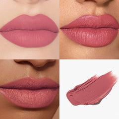 Catkin lipstick tube highlights vitamin E and avocado oil for hydration.