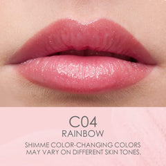Catkin Lip Balm Color Change bottle and case highlight pH-activated glow for a personalized shade.