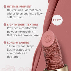 Catkin lipstick cream texture suggests buttery feel and buildable coverage.