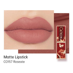 Catkin Moist Lipstick color payoff on lips with buildable coverage for day-to-night looks
