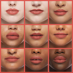 Catkin Rouge Matte Lipstick skin swatch shows rich pigment with matte depth.