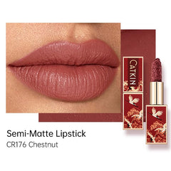 Catkin lip case close-up shows intricate relief design and premium feel