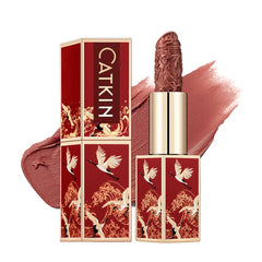 Catkin Semi-Matte Lipstick swirl shows rich color with a cashmere-soft feel
