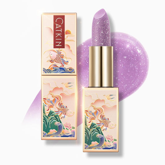 Catkin tinted lip balm glitter application adds a custom glow and hydration.