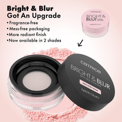 Catrice Bright and Blur powder in a mess-free compact for on-the-go touch-ups.