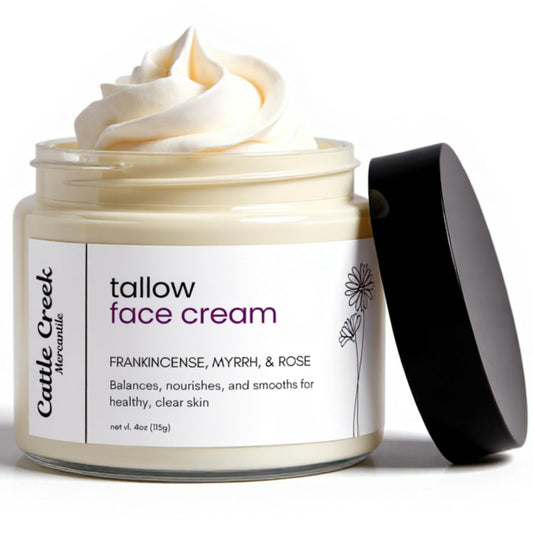 Cattle Creek Mercantile whipped tallow moisturizer with silky texture for daily hydration