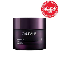 Caudalie Premier Cru cream texture swirl showing smoothing formula