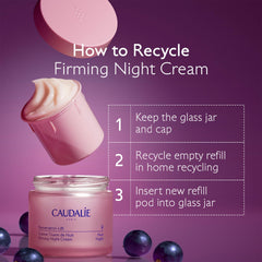 Texture swatch showing creamy, non-greasy finish of Caudalie Resveratrol-Lift night cream