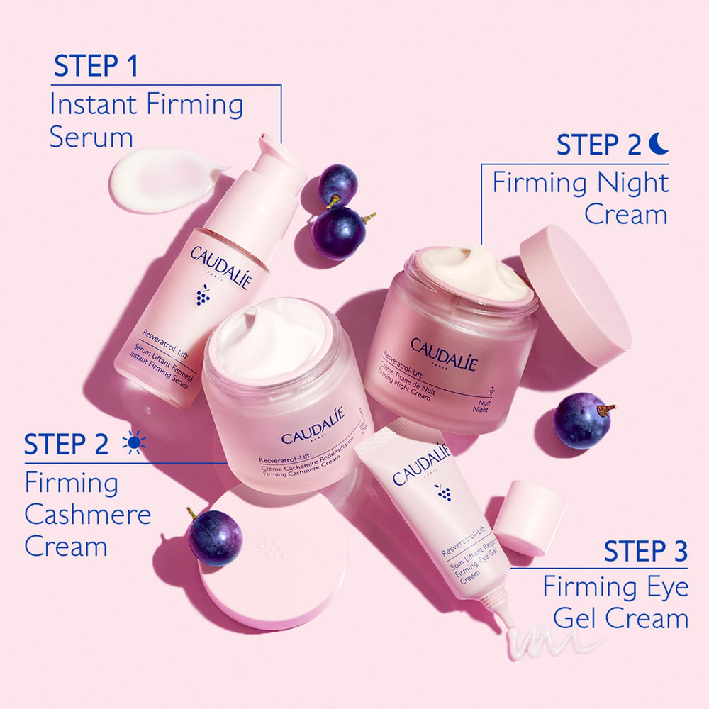Caudalie Resveratrol-Lift vegan collagen close-up highlighting ingredients