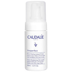 Caudalie Vinoperfect micropeel foam bottle pour for instant brightness and cleansing