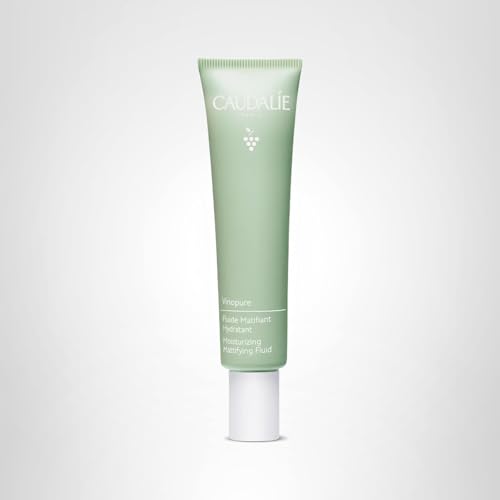 Caudalie Vinopure bottle showing matte finish and refined complexion after use