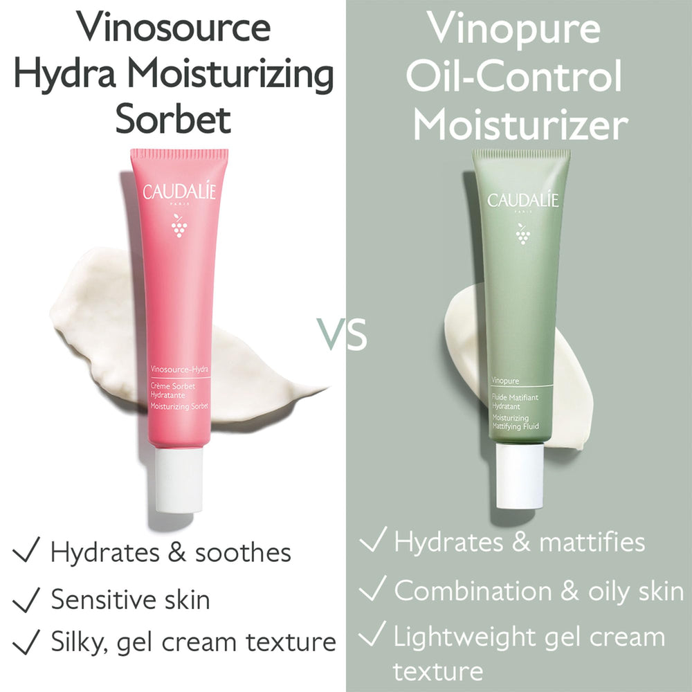 Caudalie Vinopure pump dispenser enabling easy morning application