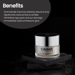 Caviar of Switzerland nourishing ingredients reveal minerals and vitamins.