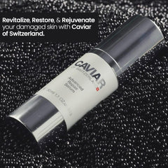 Caviar of Switzerland advanced repair serum texture close-up suggests smoothness