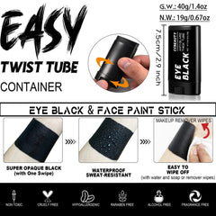 CCbeauty eyeblack stick fans wear for game day convenience.