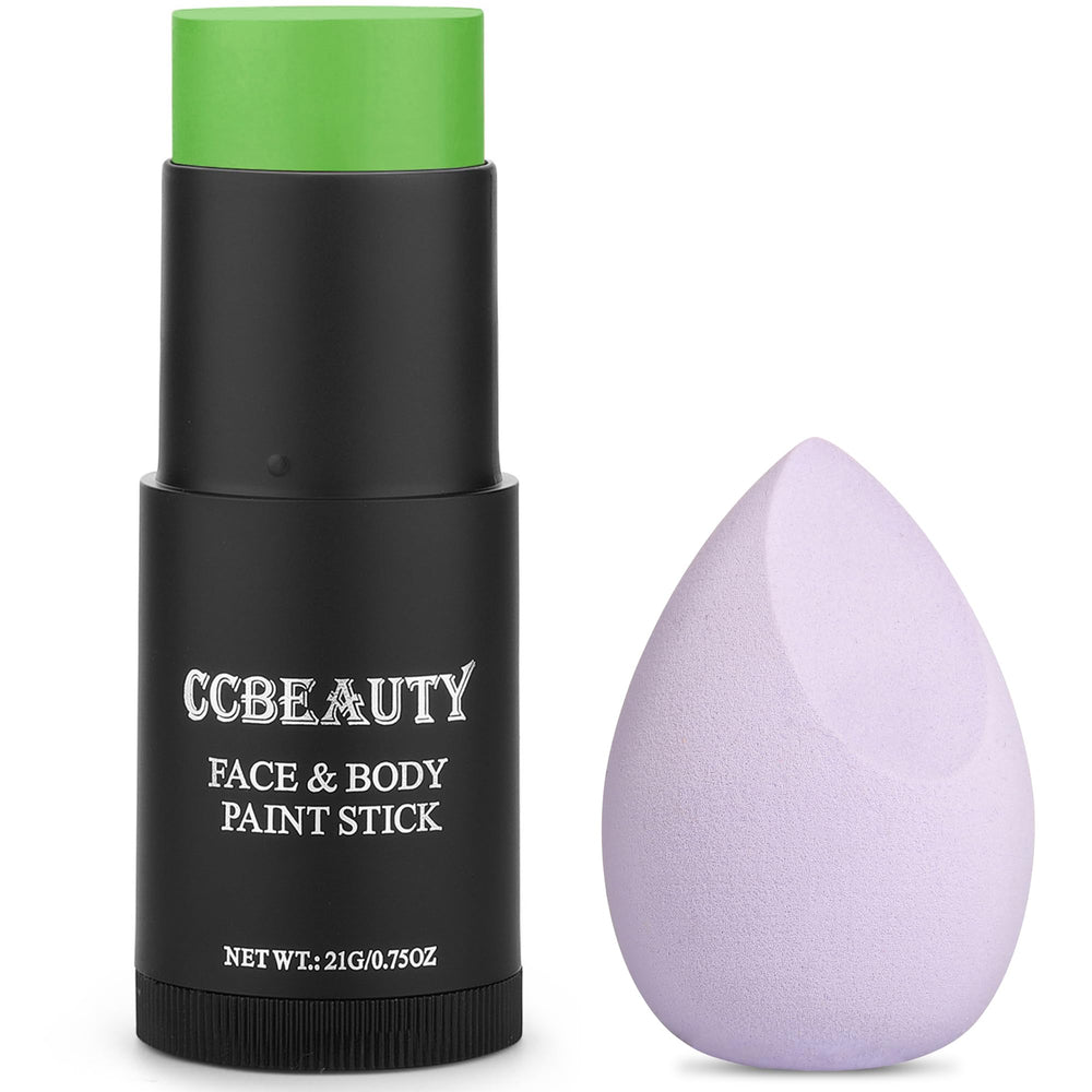 CCbeauty light green witch face paint stick for flawless cosplay makeup.