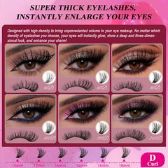 CCODDY Bombshell Plus lashes in 10-18mm range offer natural lift.