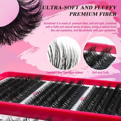 CCODDY Bombshell Plus 200D lashes close-up with thick, fluffy volume.