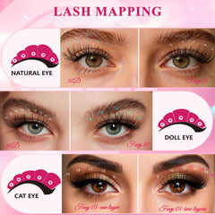 CCODDY cat-eye effect lash clusters for dramatic definition.